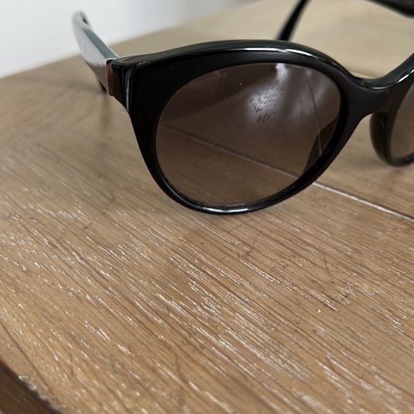 Authentic Prada SPR 230 black silver signature cat eye sunglasses W/box 56/20 - Picture 16 of 17